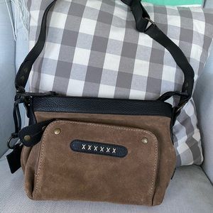 NEW Sundance Brown Suede And Leather Purse